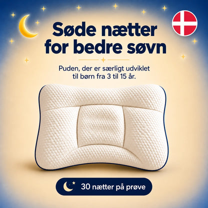 Nannea ergonomisk børnehovedpude til børn fra 3 til 15 år #da